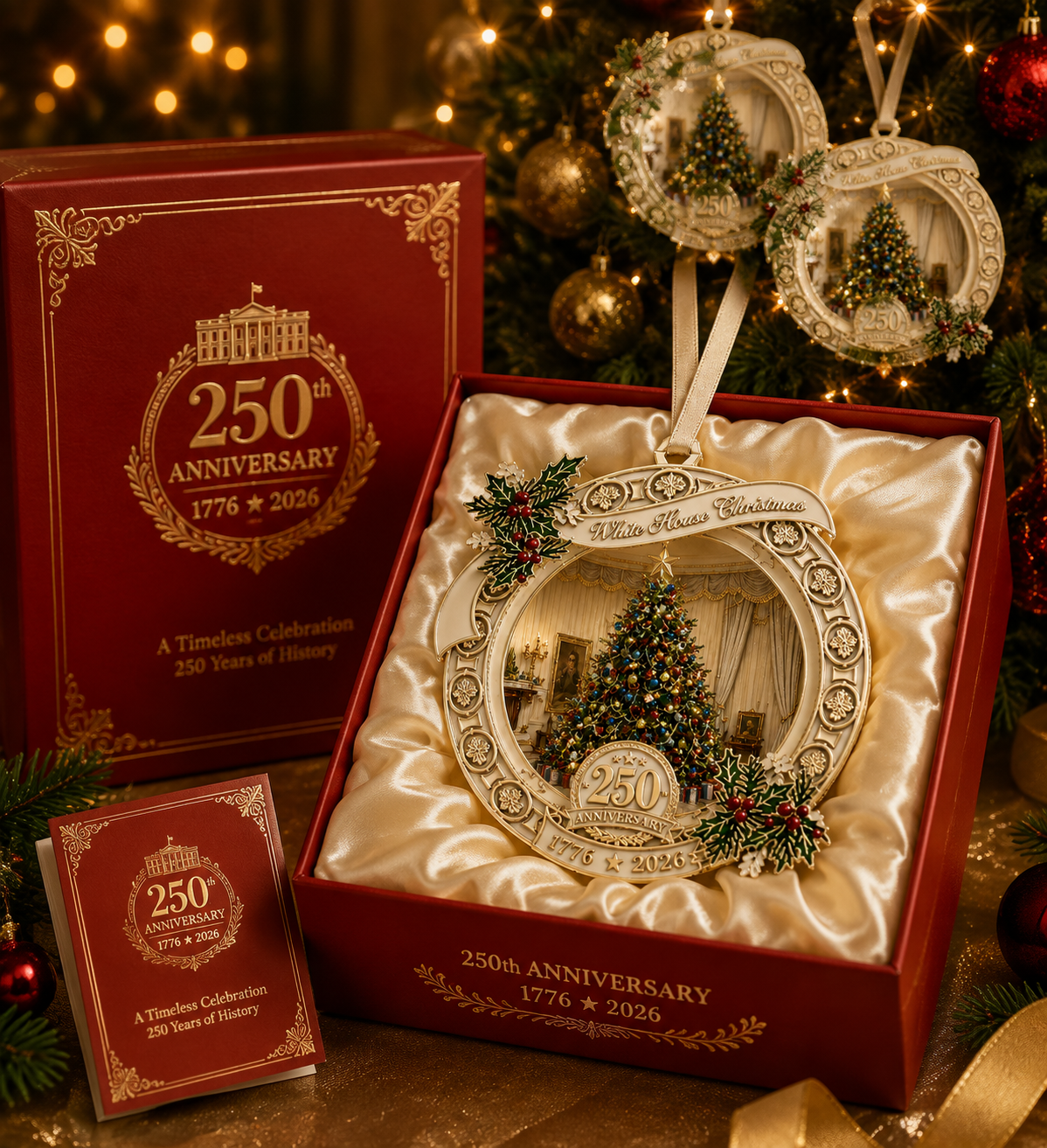🔥Last 30pcs✨⏰ Limited anniversary edition✨49% OFF!🔥250th Anniversary View of the Christmas tree in the White House bedroom