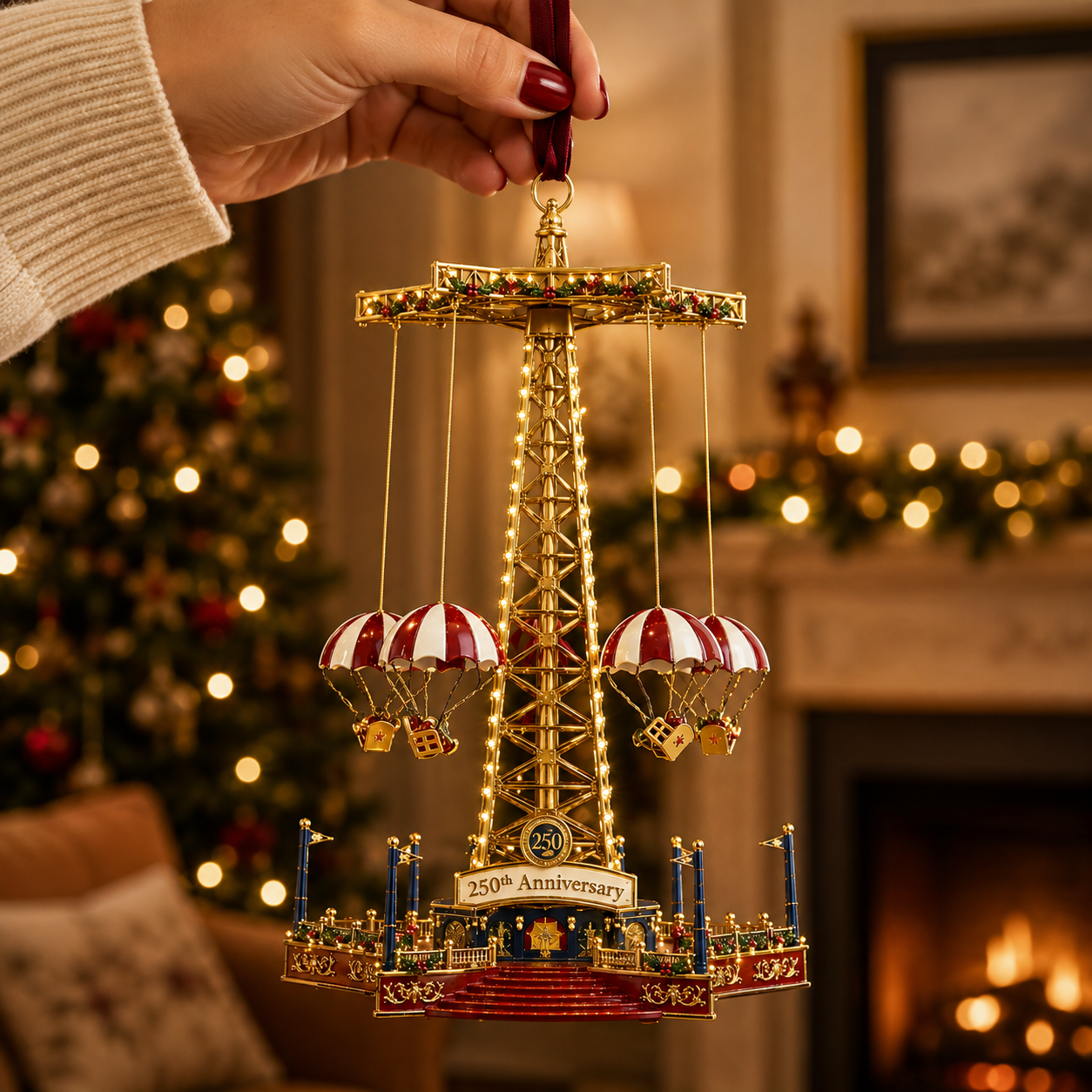 ✨250th Anniversary Carousel Tower Christmas Tree Ornament