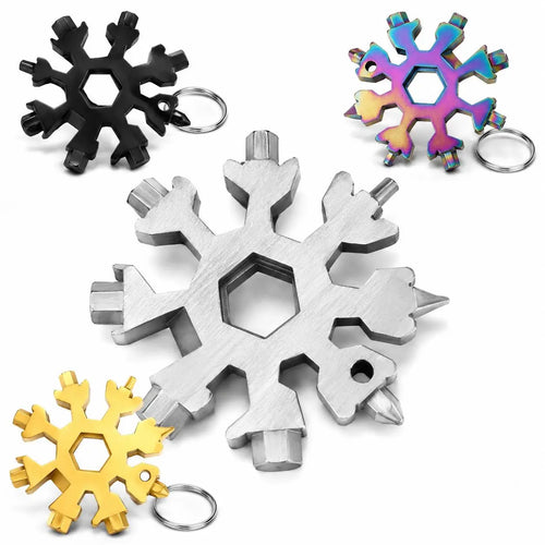 Viral 18‑in‑1 Snowflake Multi‑tool Stainless Steel Portable Wrench ❄️ - image 1