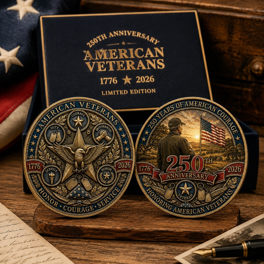🇺🇸 Limited Edition 250th Anniversary Commemorative Veteran Coin (1776-2026) | The Ultimate Keepsake & Challenge Coin 🦅 - image 1