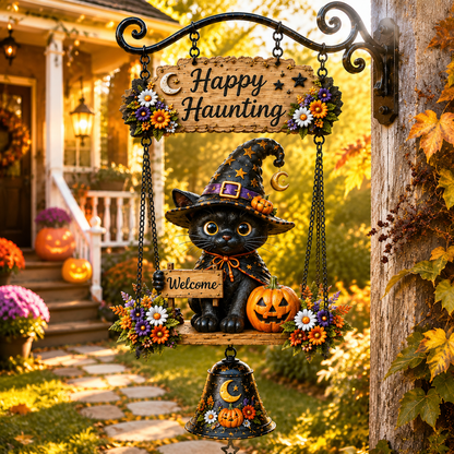 ⏰LIMITED TIME 49% OFF!🔥🔔Halloween Hanging Welcome Sign With Bell
