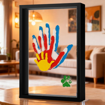 Wooden Transparent Handprint Frame Set, DIY Family Memorial Gift Kit - image 12