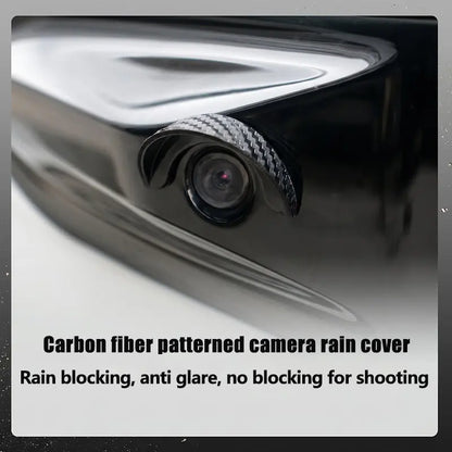 2PCS Car Reverse Camera Rain Cover, Anti‑Fog Waterproof Protection Hood, Carbon Fiber Texture🛡️ - image 3