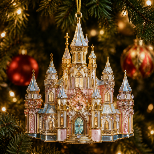 🔥Crystal Castle Christmas Tree Ornament