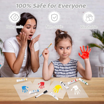 Wooden Transparent Handprint Frame Set, DIY Family Memorial Gift Kit - image 3