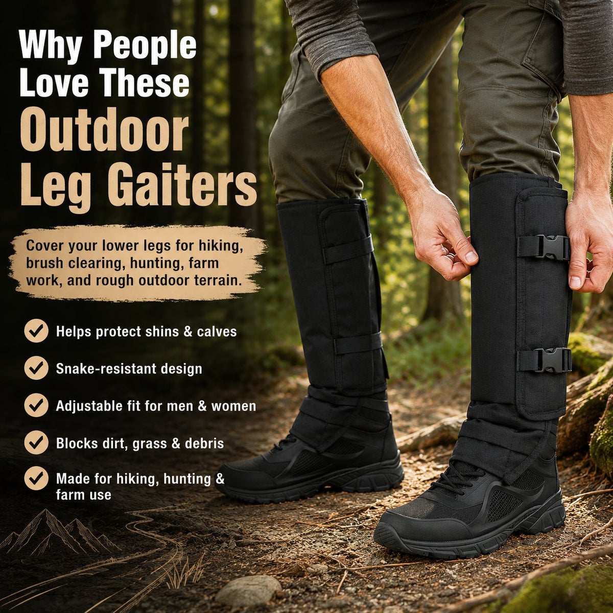 🌿 Snake-Resistant Outdoor Leg Gaiters - image 2
