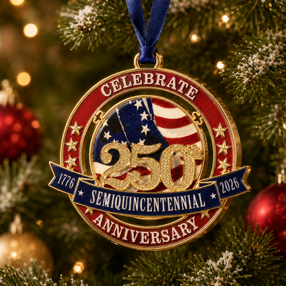 🔥250th Anniversary Commemorative Medal Christmas Tree Ornament