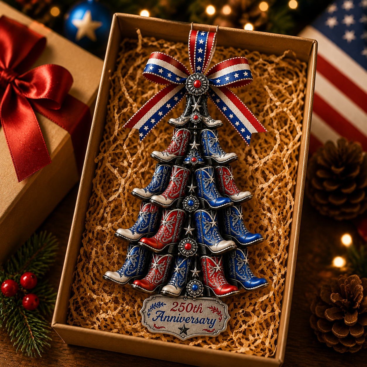 ⏰LIMITED TIME 49% OFF!🔥🎄 US 250th Anniversary Christmas Ornament