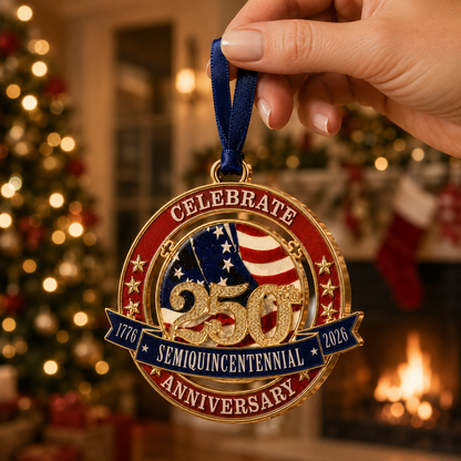 🔥250th Anniversary Commemorative Medal Christmas Tree Ornament