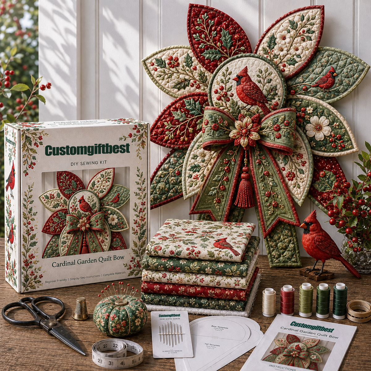 Garden Quilt Bow DIY Sewing Kit - image 3