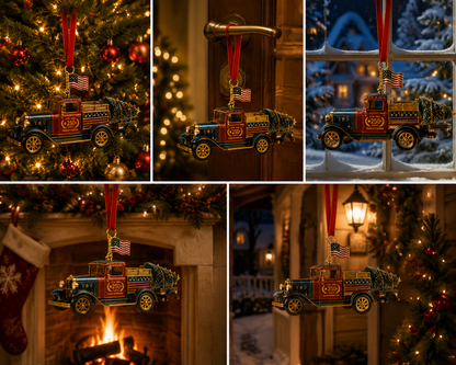 🔥Last 30pcs✨⏰ Limited anniversary edition✨49% OFF!🔥Patriotic Christmas Truck Ornament