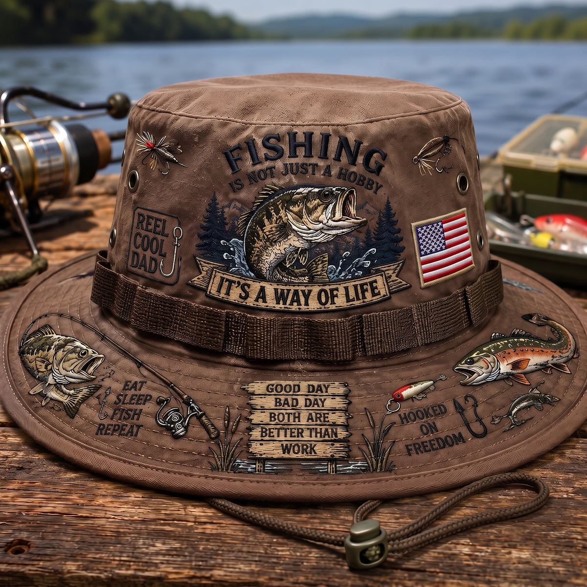 🇺🇸 Last Day Promo: 49% OFF 🎣 Fishing Is a Way of Life Boonie Hat - image 7
