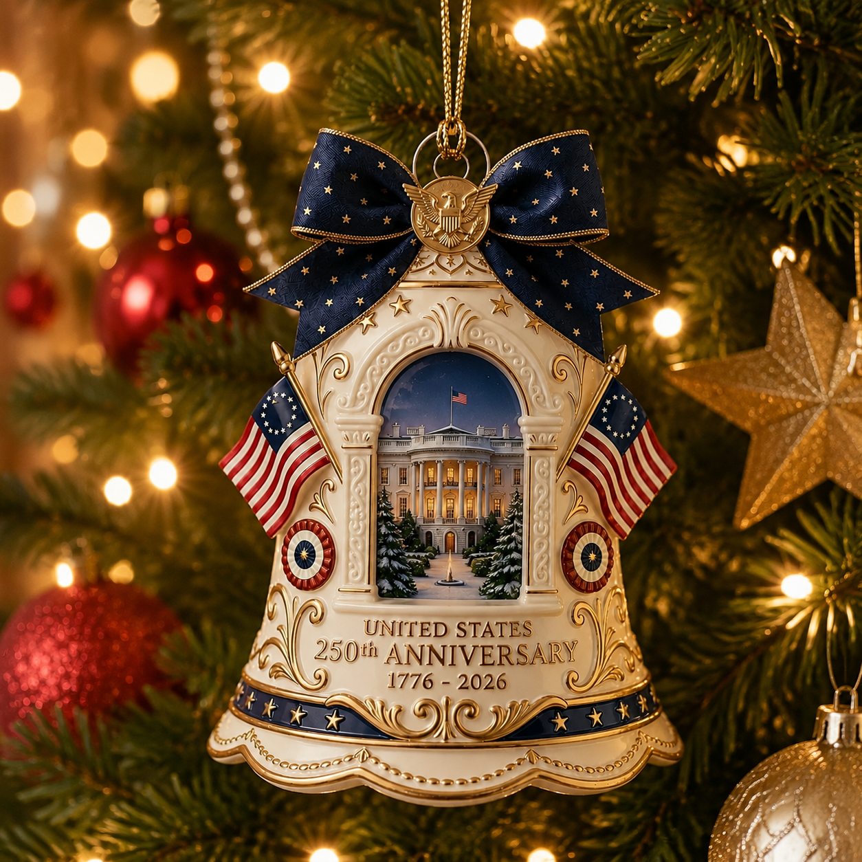 ❤️✨250th Anniversary Limited Edition Bell Christmas Tree Ornament
