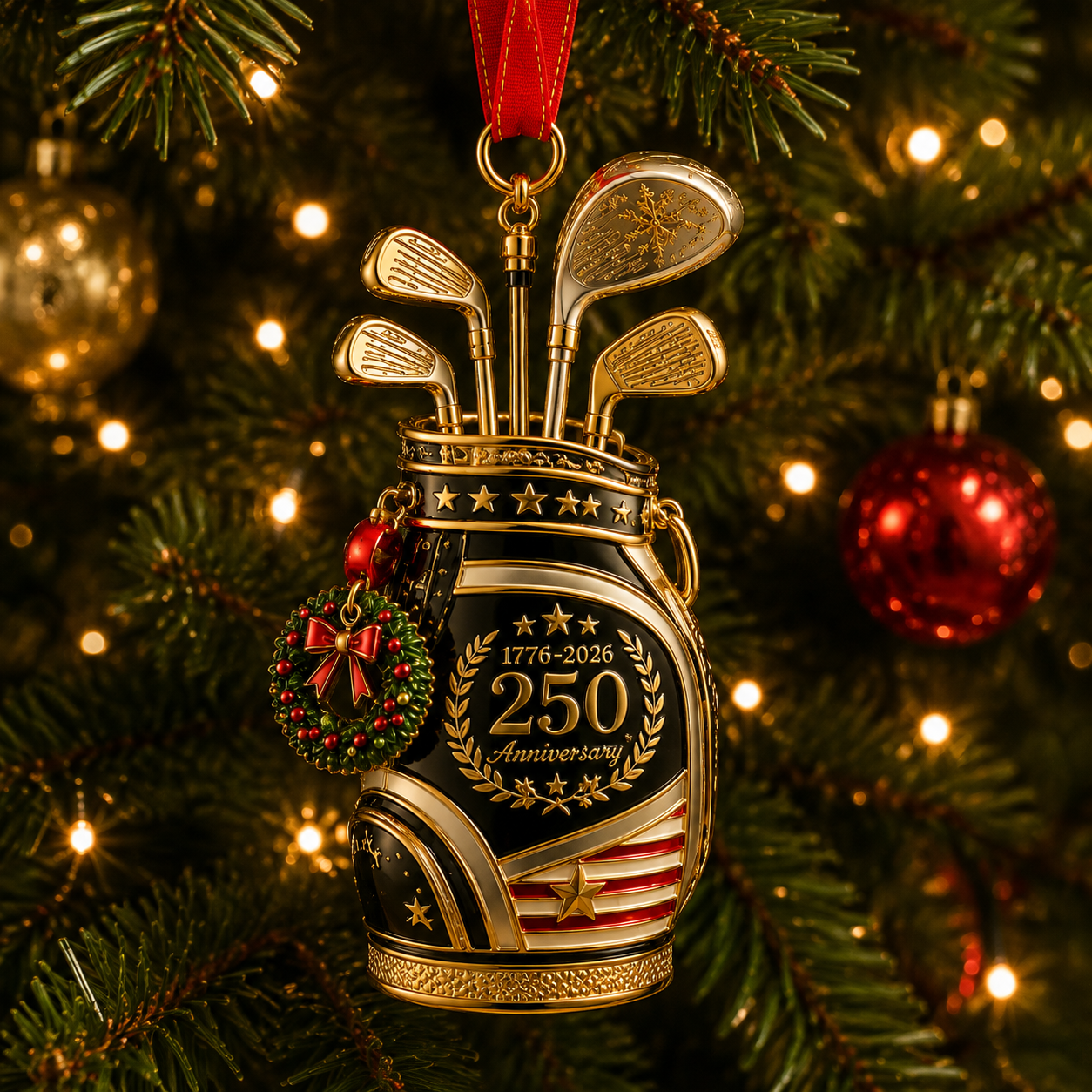 🔥Last 30pcs✨⏰ Limited anniversary edition✨49% OFF!🔥250th Anniversary Golf Christmas Ornament