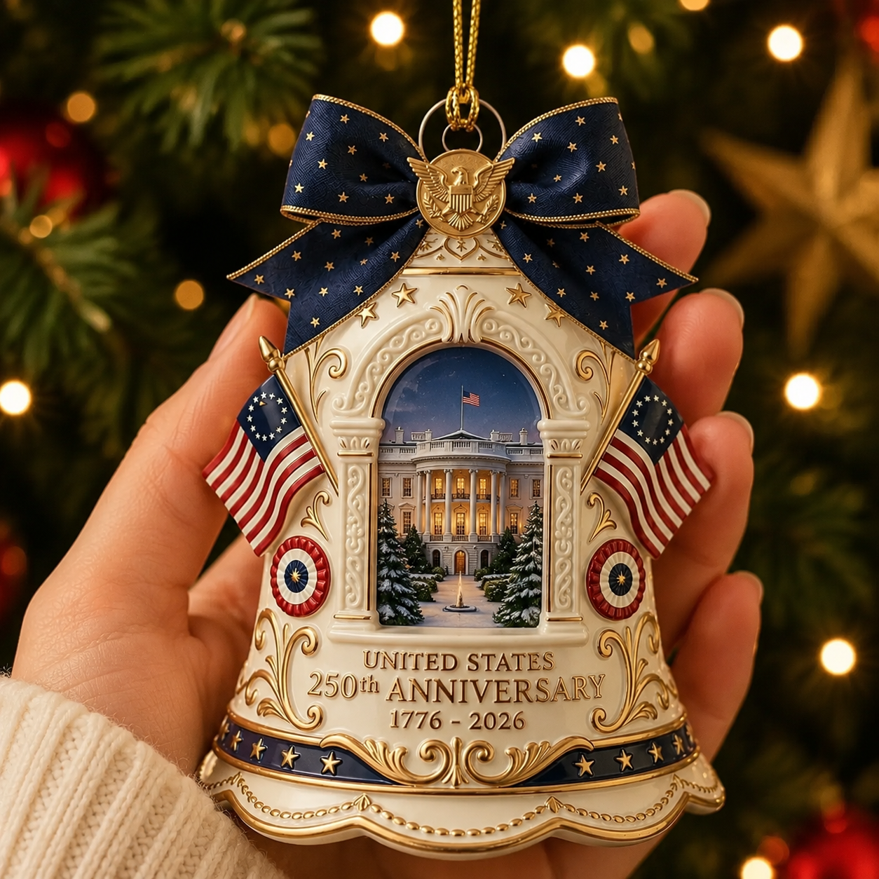 ❤️✨250th Anniversary Limited Edition Bell Christmas Tree Ornament
