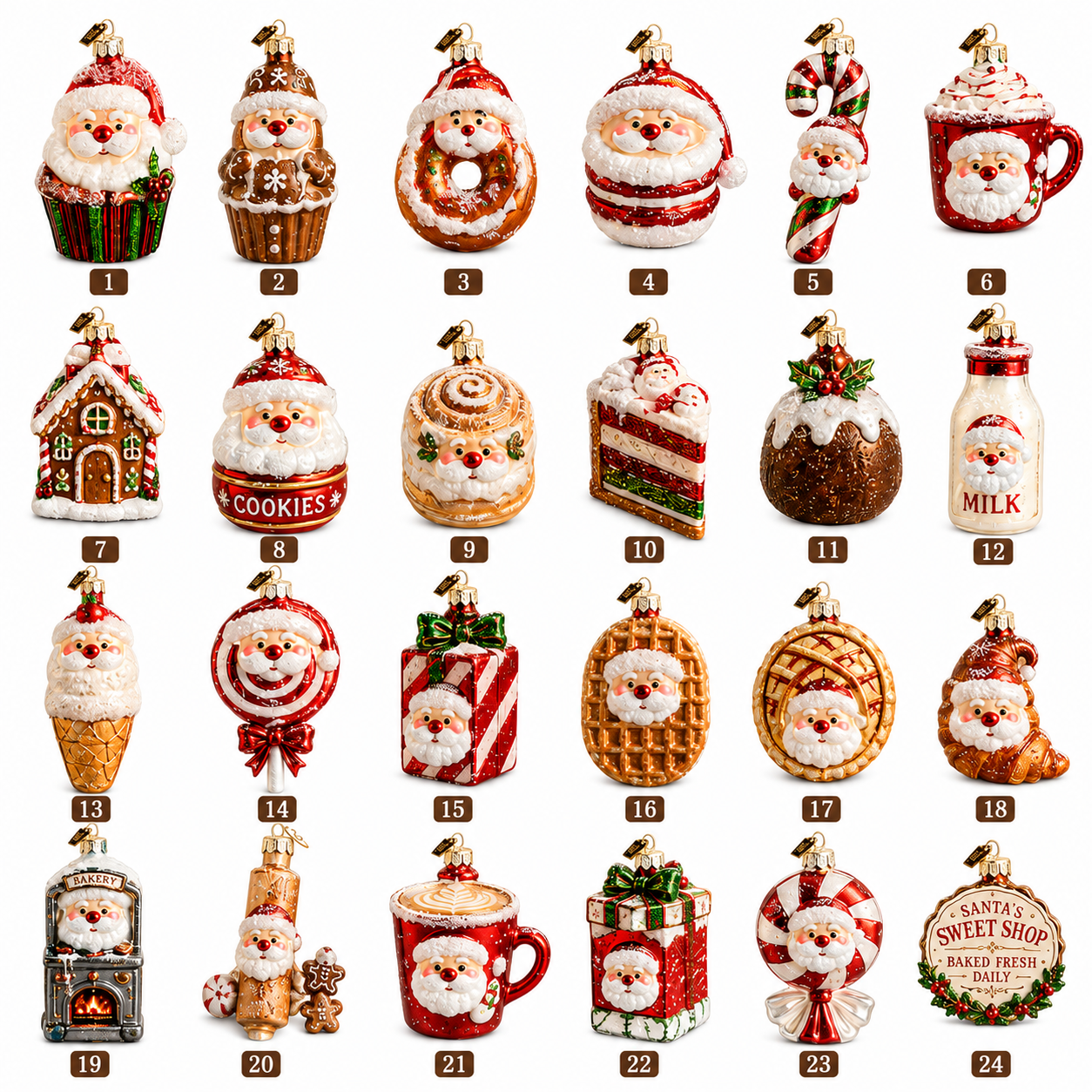 ✨24-Day Christmas Countdown Advent Calendar – Santa's Dessert Shop