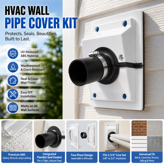 HVAC Wall Penetration and Duct Kit Cover---for Indoor and Outdoor Air Conditioning Systems - image 1