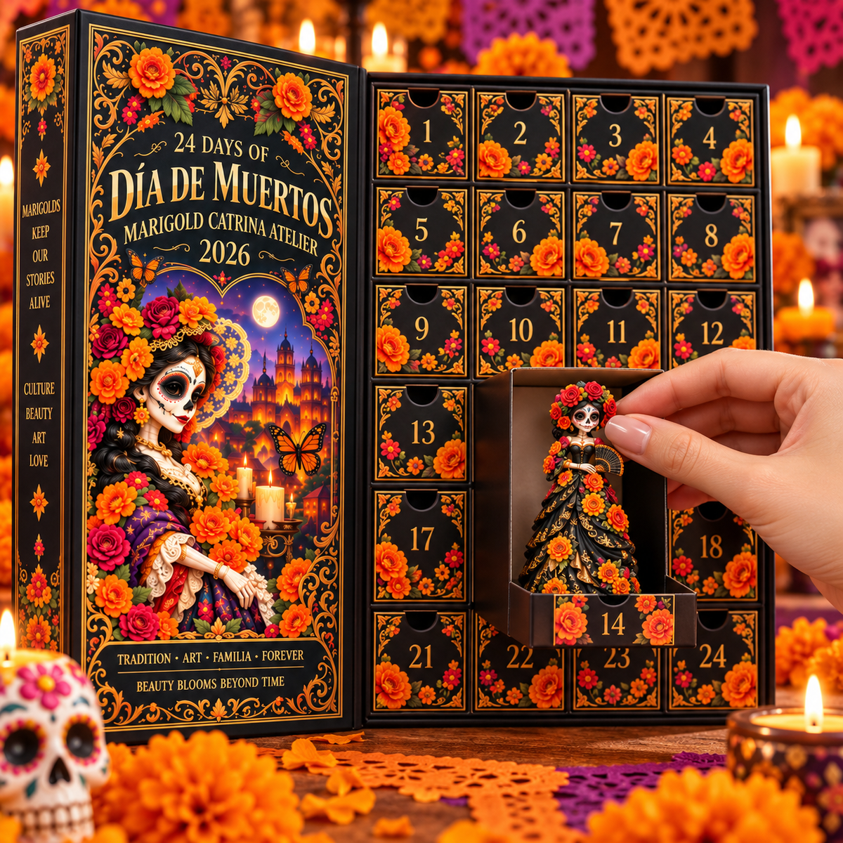 Día de Muertos Marigold Catrina Atelier Advent Calendar 2026 - image 3