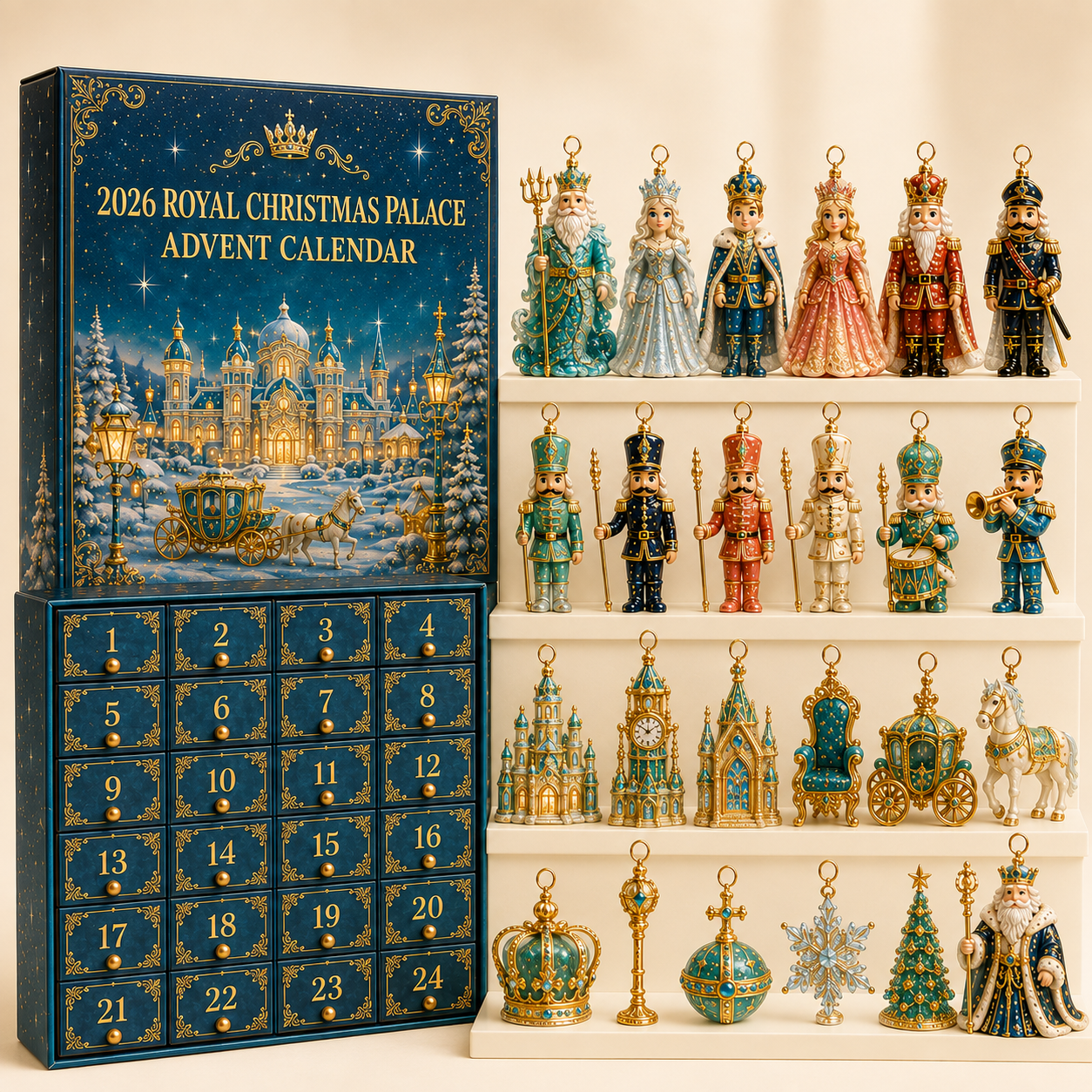 🔥Last 30pcs✨⏰ Limited anniversary edition✨49% OFF!🔥2026 Royal Christmas Palace Luxury Countdown Gift Set
