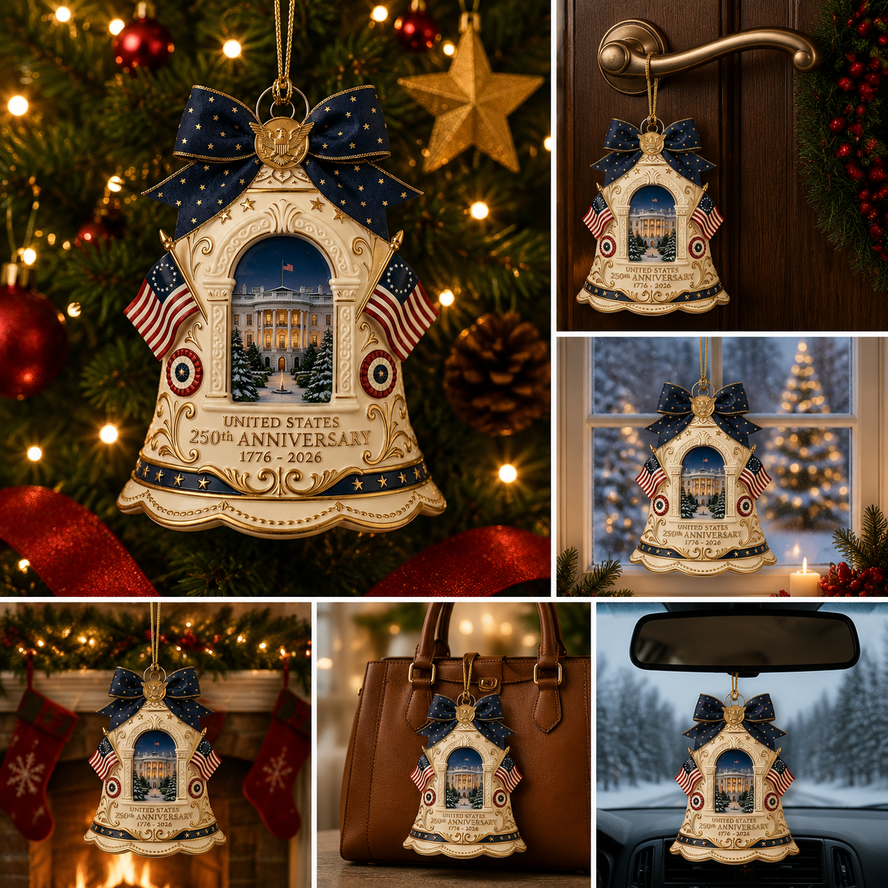 ❤️✨250th Anniversary Limited Edition Bell Christmas Tree Ornament