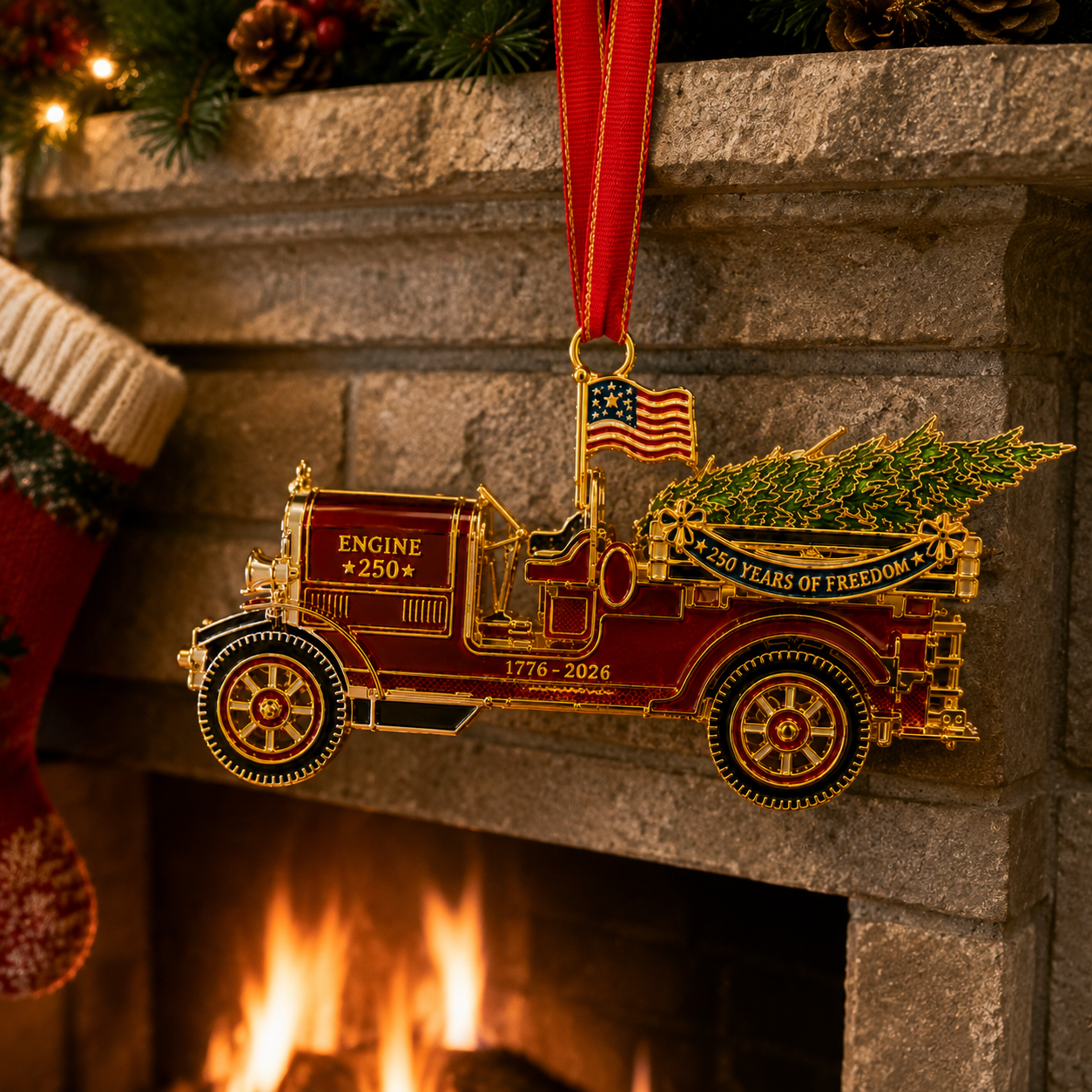 🔥Last 30pcs✨⏰ Limited anniversary edition✨49% OFF!🔥250th Anniversary Edition Vintage Fire Truck Ornament
