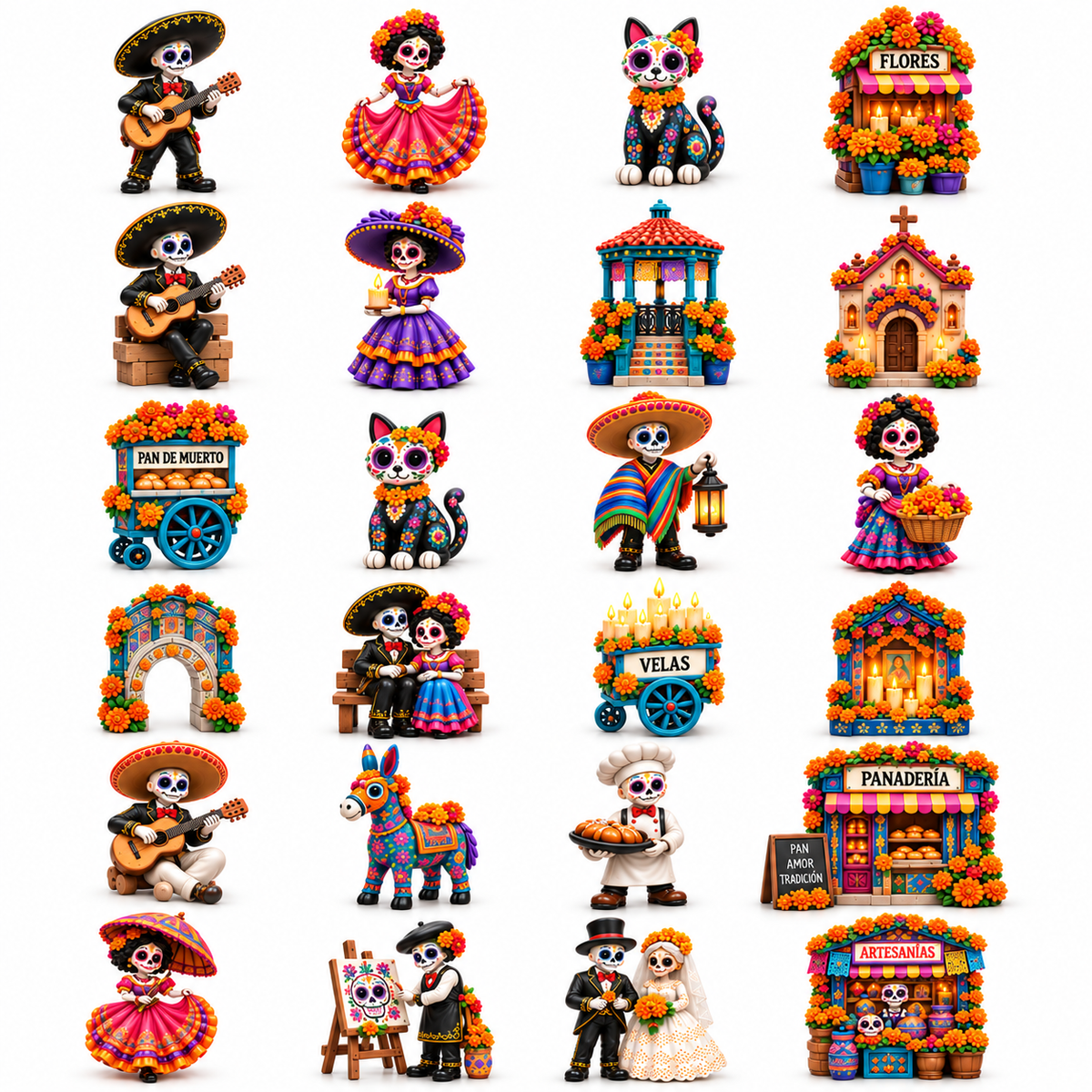 Pueblo del Día de Muertos 2026 – 24-Day Day of the Dead Collectible Countdown Calendar with 24 Unique Miniatures - image 11
