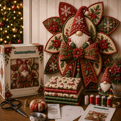 Christmas Quilt Bow DIY Sewing Kit