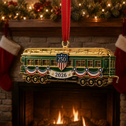 🔥Last 30pcs✨⏰ Limited anniversary edition✨49% OFF!🔥250th Anniversary Edition Gold-and-Green Vintage Tram
