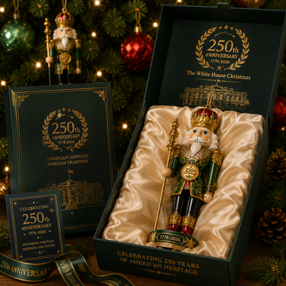 🔥Last 30pcs✨⏰ Limited anniversary edition✨49% OFF!🔥2026 America 250th Anniversary Emerald Nutcracker King Ornament