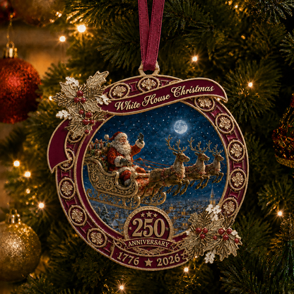 🔥Last 30pcs✨⏰ Limited anniversary edition✨49% OFF!🔥250th Anniversary Edition Santa's Sleigh Scene Ornament