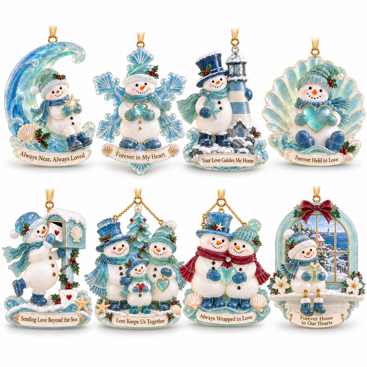 Coastal Snowmen Christmas Decor |  Lasting Love - image 17