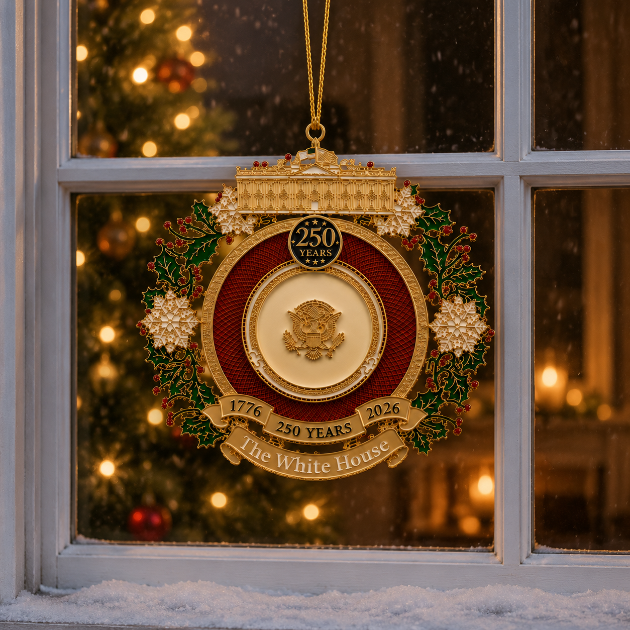 🔥White House 250th Anniversary Commemorative Medal Christmas Tree Ornament