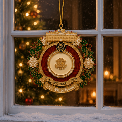 🔥White House 250th Anniversary Commemorative Medal Christmas Tree Ornament