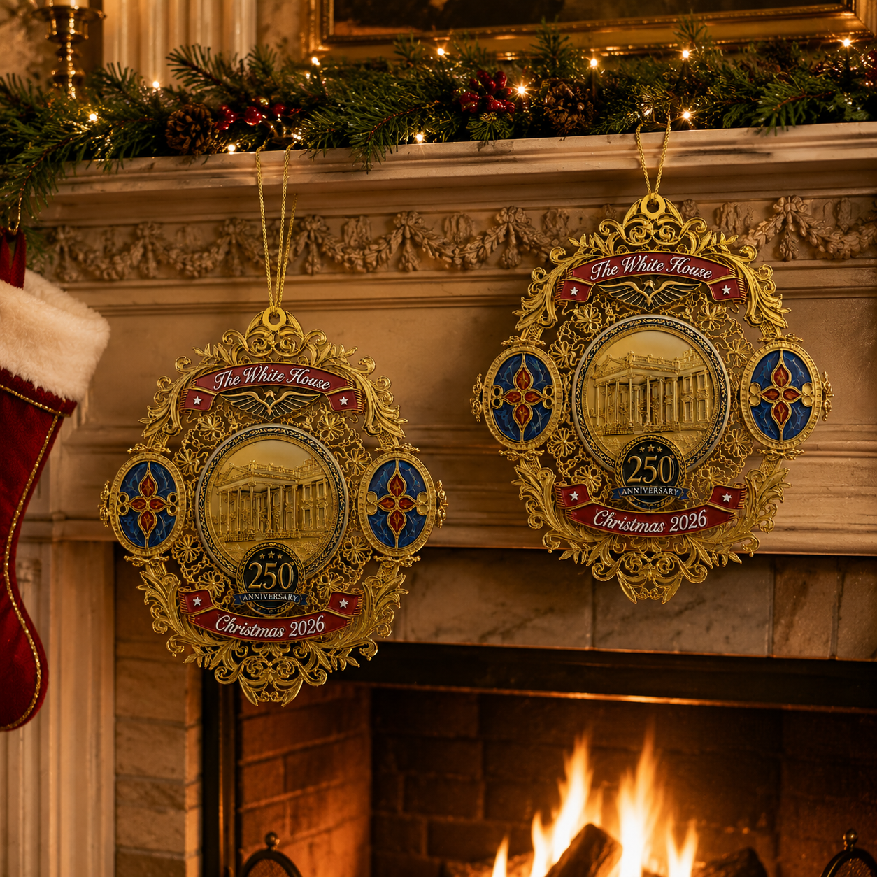 🔥Last 30pcs✨⏰ Limited anniversary edition✨49% OFF!🔥White House 250th Anniversary Christmas Commemorative Ornament