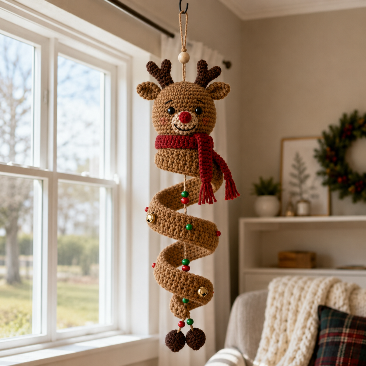 ☃️ Crochet Snowman Spiral Ornament DIY Kit | Complete Beginner-Friendly Set with Soft Yarn, Crochet Hook, Festive Beads, Snowflakes & Step-by-Step Guide 🧶🎄✨ - image 25