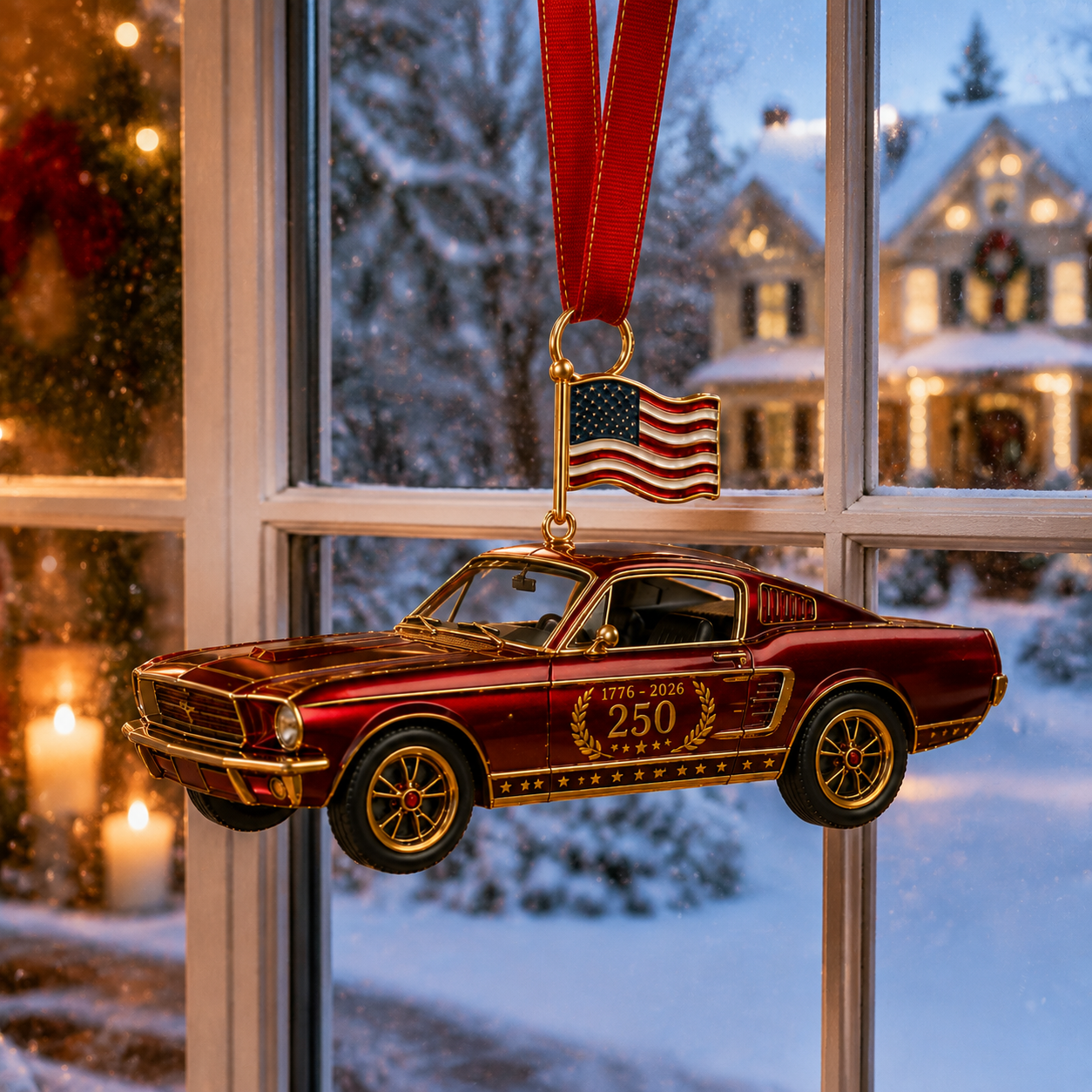 🔥Last 30pcs✨⏰ Limited anniversary edition✨49% OFF!🔥250th Anniversary Vintage Red Car Ornament