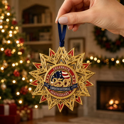 ✨250th Anniversary Commemorative Medal Christmas Tree Ornament