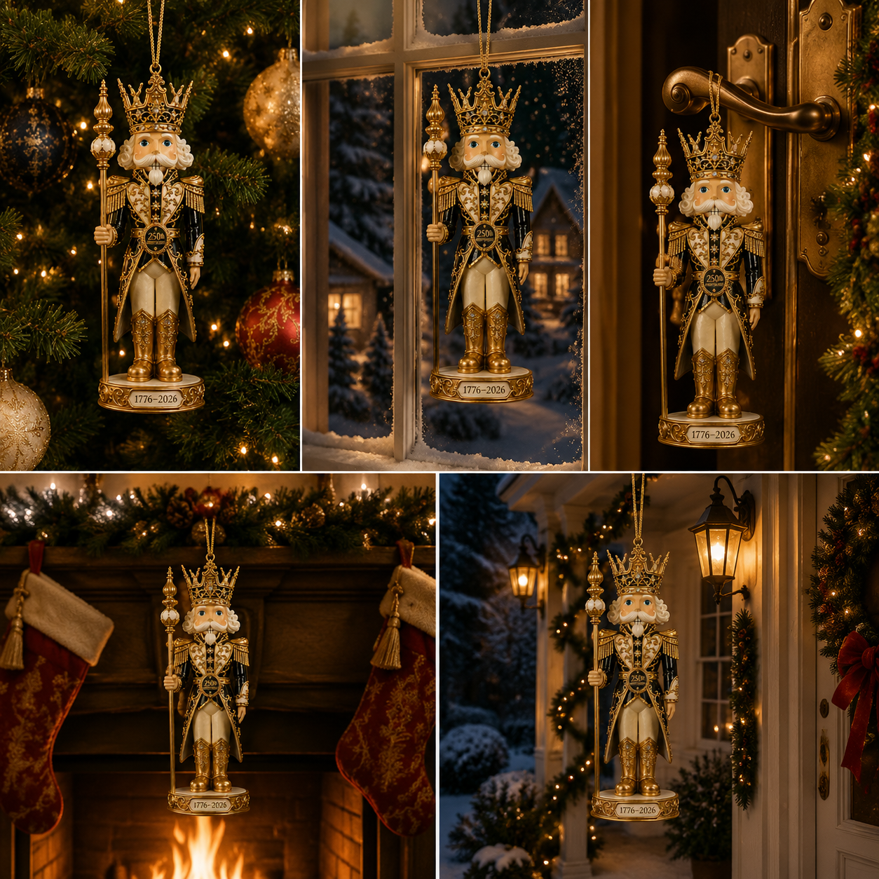 🔥Last 30pcs✨⏰ Limited anniversary edition✨49% OFF!🔥2026 America 250th Anniversary Black & Gold Nutcracker King Ornament