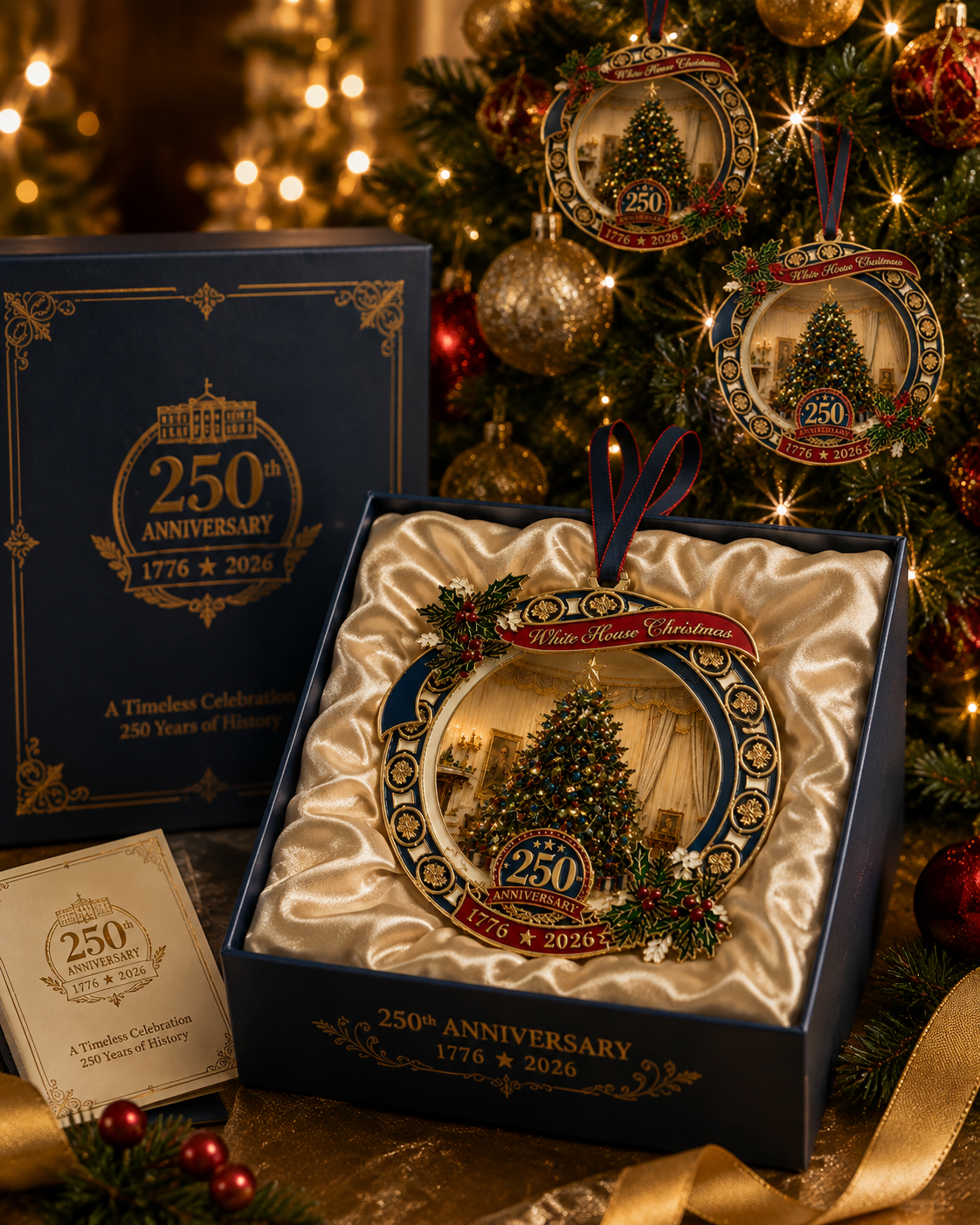 🔥Last 30pcs✨⏰ Limited anniversary edition✨49% OFF!🔥250th Anniversary View of the Christmas tree in the White House bedroom