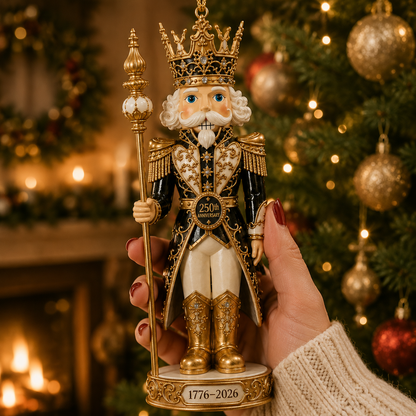 🔥Last 30pcs✨⏰ Limited anniversary edition✨49% OFF!🔥2026 America 250th Anniversary Black & Gold Nutcracker King Ornament