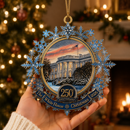 🔥Last 30pcs✨⏰ Limited anniversary edition✨49% OFF!🔥White House 250th Anniversary Commemorative Snowflake Ornament