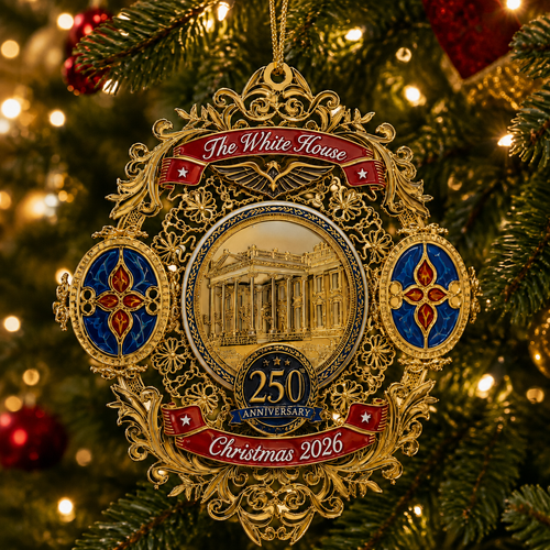 🔥Last 30pcs✨⏰ Limited anniversary edition✨49% OFF!🔥White House 250th Anniversary Christmas Commemorative Ornament