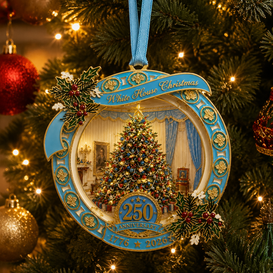 🔥250th Anniversary View of the Christmas tree in the White House bedroom