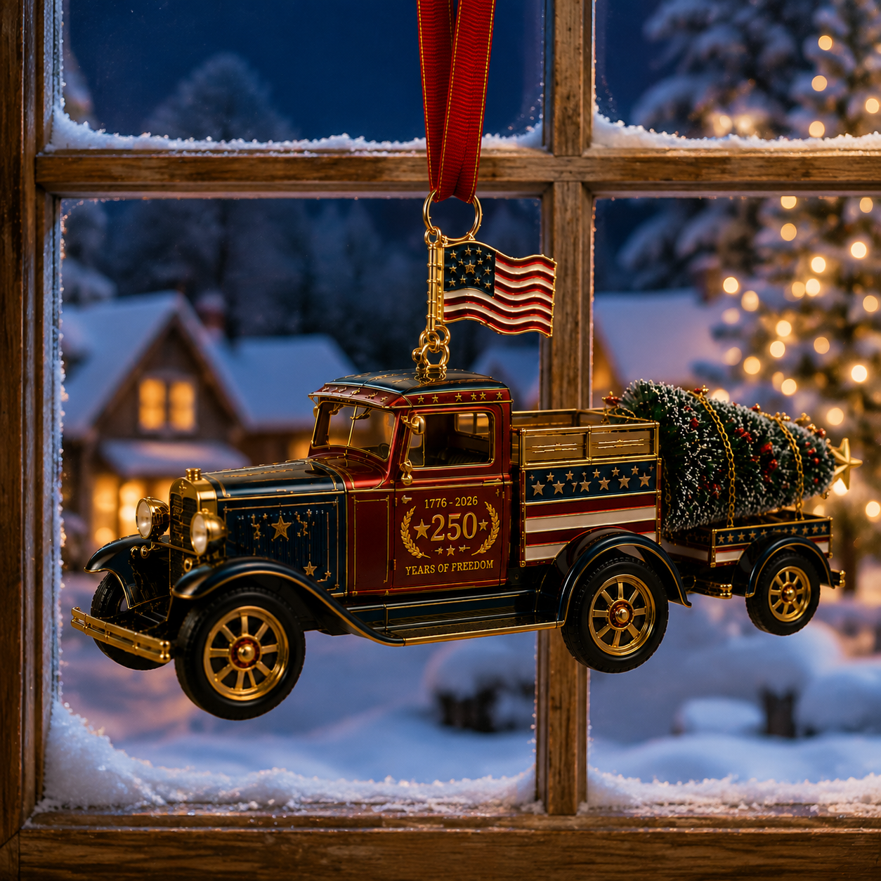 🔥Last 30pcs✨⏰ Limited anniversary edition✨49% OFF!🔥Patriotic Christmas Truck Ornament