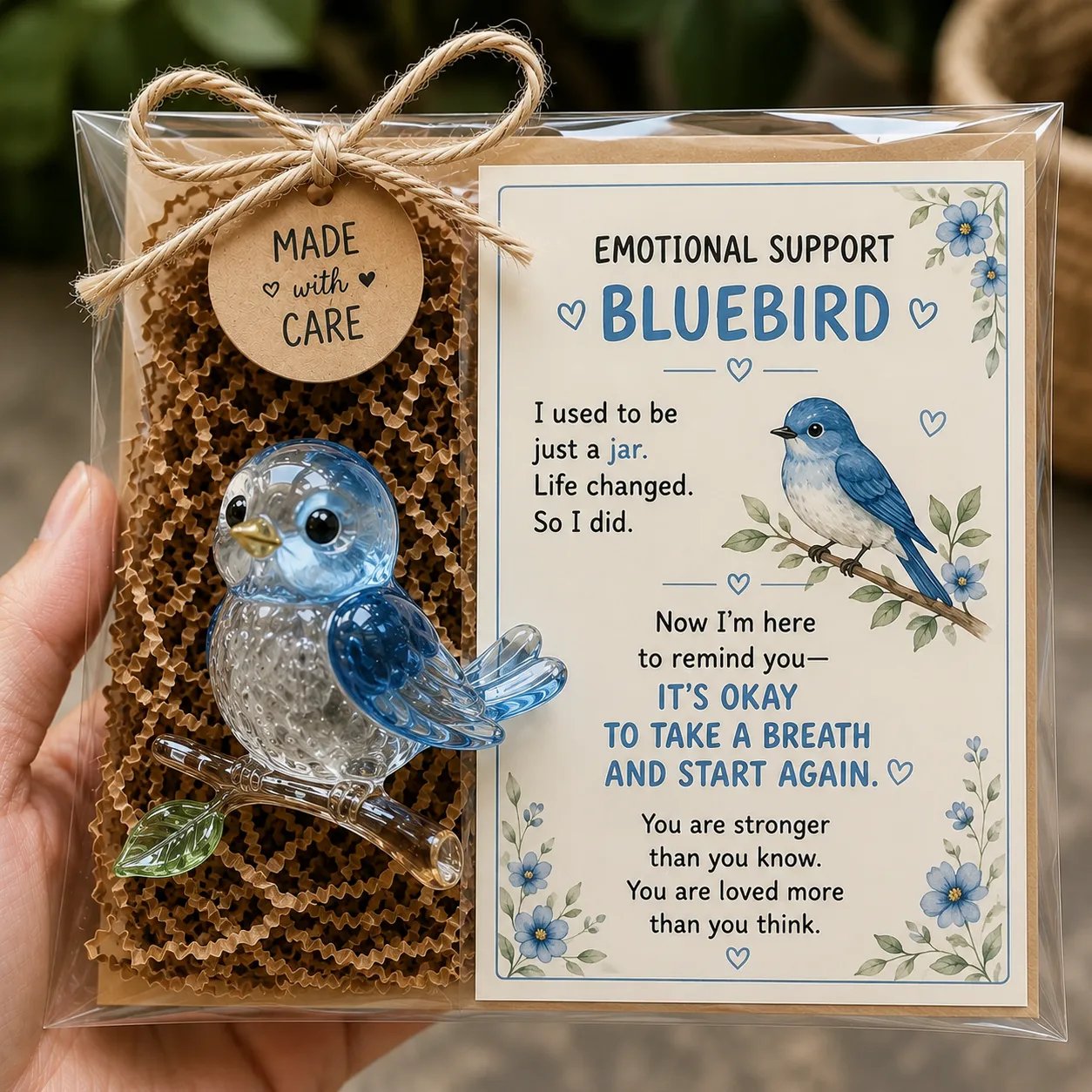 💖💌 Emotional Support Glass Animal Gift Set | 7 Meaningful Designs with Encouragement Card & Gift-Ready Packaging ✨