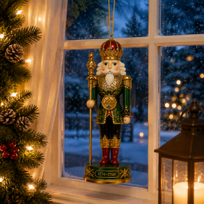 🔥Last 30pcs✨⏰ Limited anniversary edition✨49% OFF!🔥2026 America 250th Anniversary Emerald Nutcracker King Ornament
