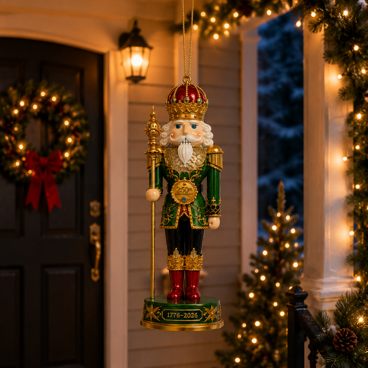 🔥Last 30pcs✨⏰ Limited anniversary edition✨49% OFF!🔥2026 America 250th Anniversary Emerald Nutcracker King Ornament