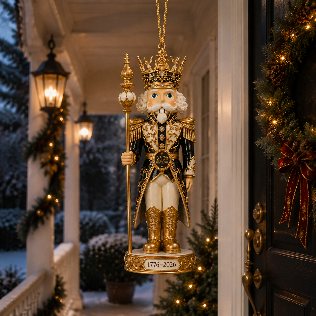 🔥Last 30pcs✨⏰ Limited anniversary edition✨49% OFF!🔥2026 America 250th Anniversary Black & Gold Nutcracker King Ornament