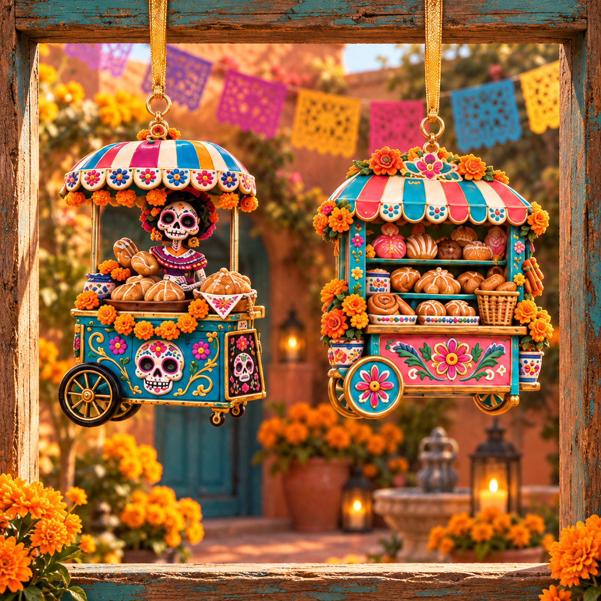 2026 Día de Muertos Village Ornaments – Miniature Market & Marigold Keepsake Collection - image 25