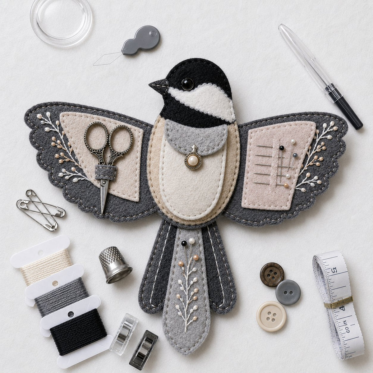🐦 Bird-Shaped Felt Sewing Organizer DIY Kit - image 5